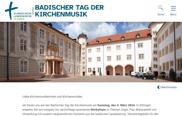 Vorschau von www.kirchenmusik-baden.de, Evangelische Kirchenmusik in Baden