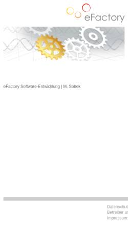 Vorschau der mobilen Webseite www.efactory.de, eFactory Internet-Agentur oHG