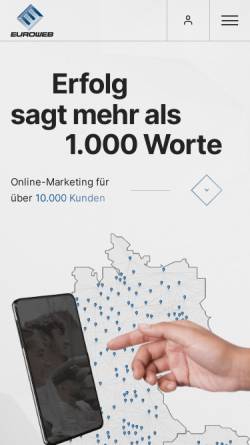 Vorschau der mobilen Webseite www.euroweb.de, Euroweb Internet GmbH