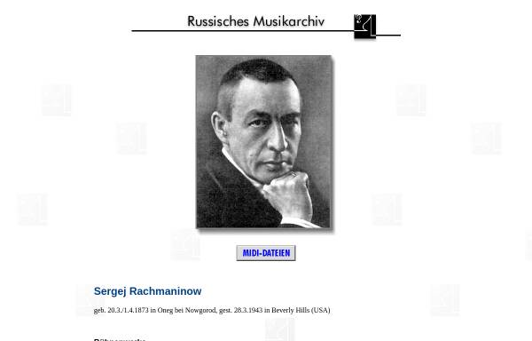 Vorschau von www.russisches-musikarchiv.de, Werkverzeichnis