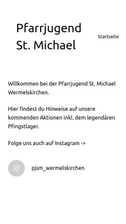 Vorschau der mobilen Webseite pjsm.de, Pfarrjugend St. Michael, Wermelskirchen