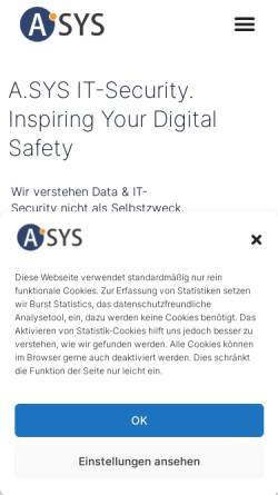 Vorschau der mobilen Webseite www.asys.at, Asys Virenschutz