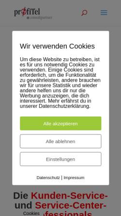 Vorschau der mobilen Webseite www.profitel.de, profiTel consultpartner GmbH