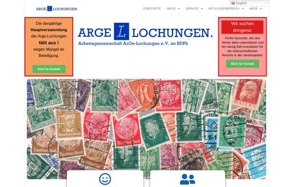 Vorschau von www.arge-lochungen.de, Arbeitsgemeinschaft Lochungen