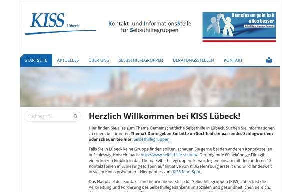 Vorschau von kiss-luebeck.de, KISS Kontakt- und Informationsstelle für Selbsthilfegruppen