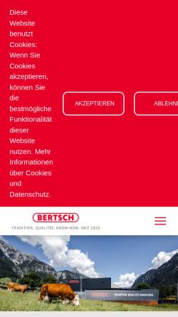 Vorschau der mobilen Webseite www.bertsch.at, Bertsch Behälter- und Apparatebau
