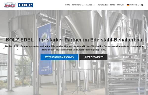 Vorschau von bolz-edel.de, BOLZ Apparatebau GmbH, EDEL Tank GmbH