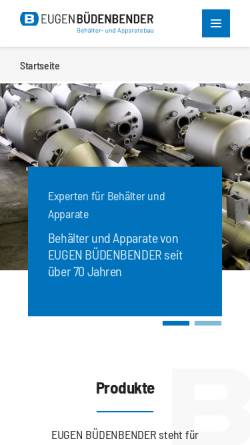 Vorschau der mobilen Webseite buedenbender-eugen.de, Büdenbender GmbH & Co. KG