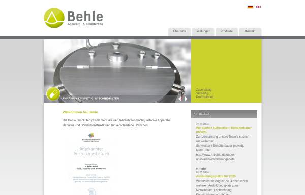 Vorschau von www.h-behle.de, H. Behle GmbH