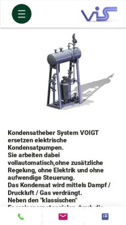 Vorschau der mobilen Webseite www.kondensat.info, VOIGT Engineering GmbH
