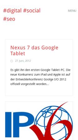 Vorschau der mobilen Webseite blog.weblike.de, WEB 2.0, SEO & Webdesign