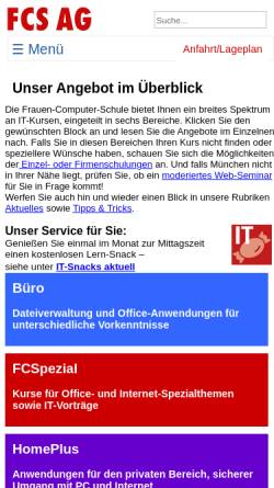 Vorschau der mobilen Webseite www.frauen-computer-schulen.de, Frauen-Computer-Schulen.de