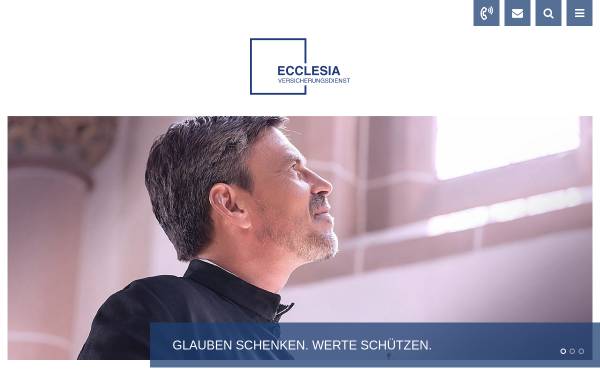 Vorschau von www.ecclesia.de, Ecclesia Versicherungsdienst GmbH