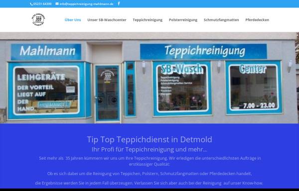 Vorschau von www.teppichreinigung-mahlmann.de, Tip Top Teppichdienst, Inh. Peter Mahlmann