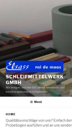 Vorschau der mobilen Webseite elsass-nsidemaas.com, Elsass nsi de maas Schleifmittelwerk GmbH