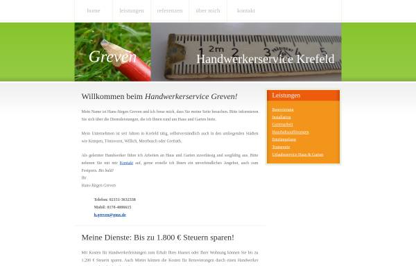 Vorschau von www.handwerkerservice-greven-krefeld.de, Handwerkerservice Hans-Jürgen Greven