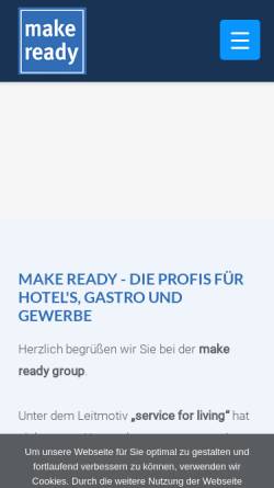 Vorschau der mobilen Webseite www.make-ready.de, make ready GmbH