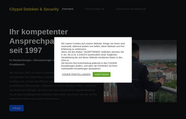 Vorschau von citypol-bielefeld.com, Citypol Detektei & Security