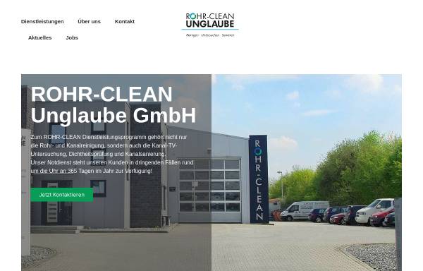 Vorschau von www.rohr-clean.de, Rohr-Clean Unglaube GmbH
