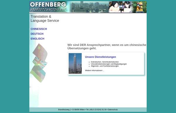 Vorschau von www.offenberg.com, Offenberg Übersetzungsdienst