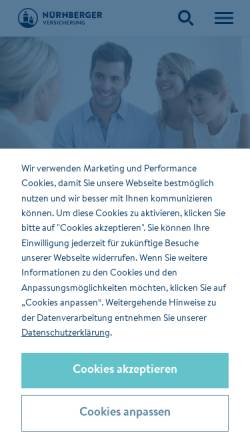 Vorschau der mobilen Webseite www.generalagentur-schliep.de, Generalagentur Christoph Schliep - Nuernberger Versicherungen