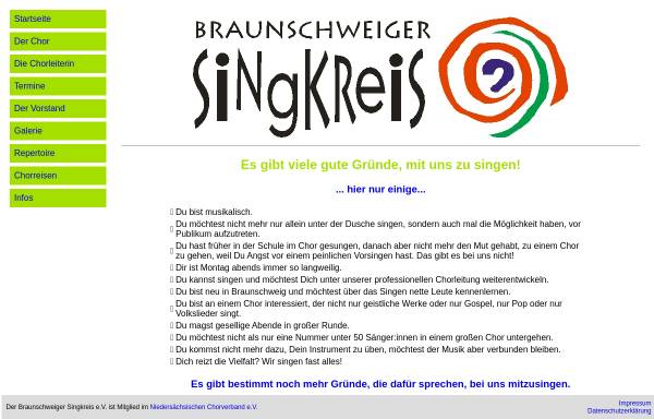 Vorschau von www.braunschweiger-singkreis.de, Braunschweiger Singkreis