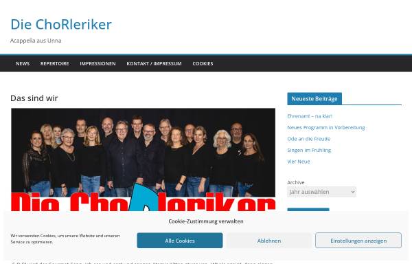 Vorschau von www.die-chorleriker.de, Die Chorleriker