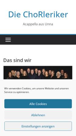 Vorschau der mobilen Webseite www.die-chorleriker.de, Die Chorleriker