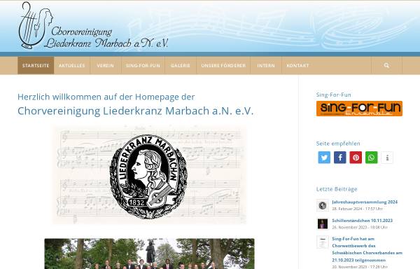 Vorschau von www.liederkranz-marbach.de, Chorvereinigung Liederkranz Marbach a.N. e.V.