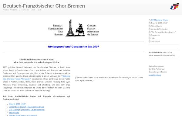 Vorschau von www.dfc-bremen.chor-infos.de, Deutsch-Französischer Chor Bremen 1996-2007