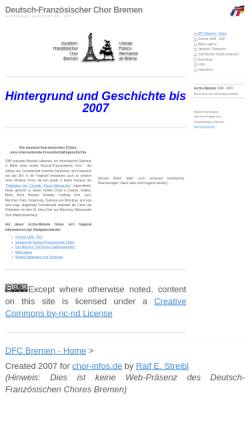 Vorschau der mobilen Webseite www.dfc-bremen.chor-infos.de, Deutsch-Französischer Chor Bremen 1996-2007