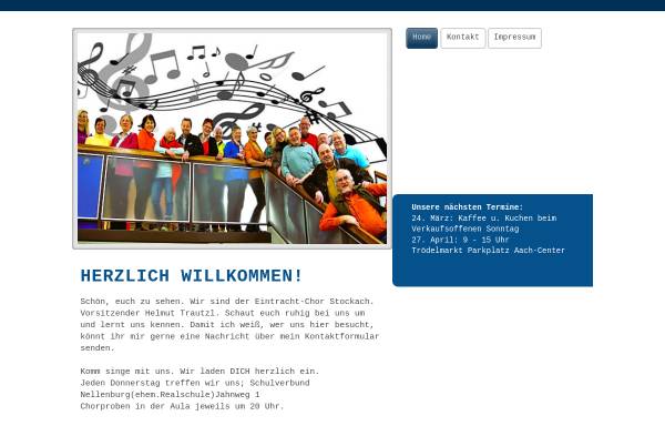 Vorschau von www.eintracht-chor-stockach.de, Eintracht-Chor 1836 Stockach