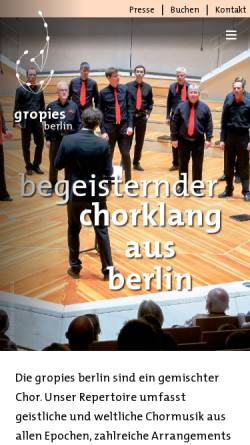Vorschau der mobilen Webseite gropies-berlin.de, gropies berlin