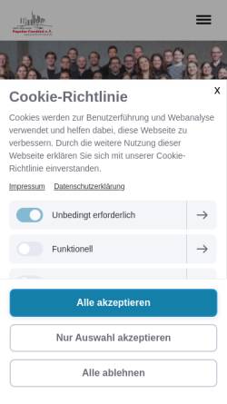 Vorschau der mobilen Webseite www.popchor-frankfurt.de, Popchor Frankfurt