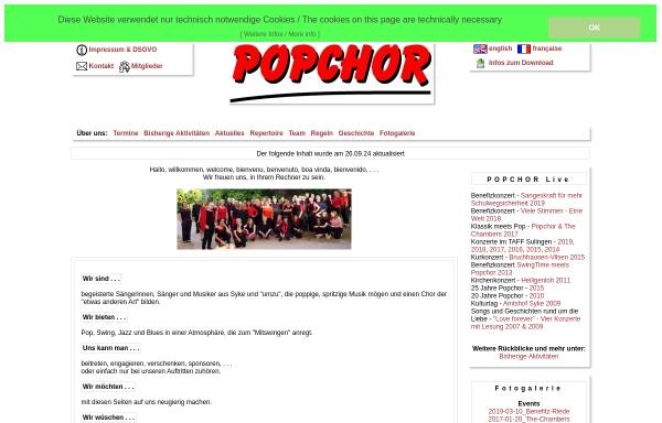 Vorschau von www.popchor.de, Popchor Syke