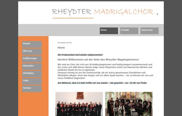 Vorschau von www.rheydter-madrigalchor.de, Rheydter Madrigalchor