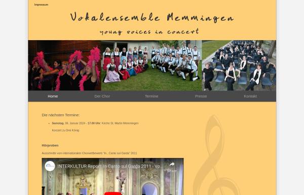 Vorschau von www.vokalensemble-mm.de, Vokalensemble - Memmingen