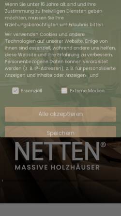 Vorschau der mobilen Webseite netten.de, Netten GmbH & Co. KG