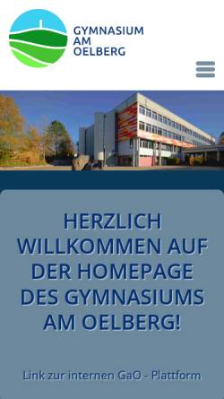 Vorschau der mobilen Webseite www.gymnasium-am-oelberg.de, Gymnasium am Oelberg