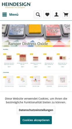 Vorschau der mobilen Webseite www.heindesign.de, Heindesign Stempel