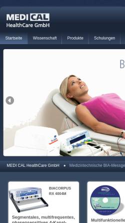 Vorschau der mobilen Webseite www.medi-cal.de, Medi Cal HealthCare GmbH