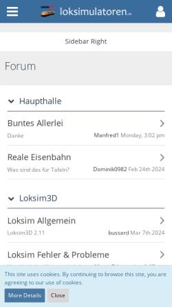 Vorschau der mobilen Webseite loksimulatoren.de, Loksimulatoren.de