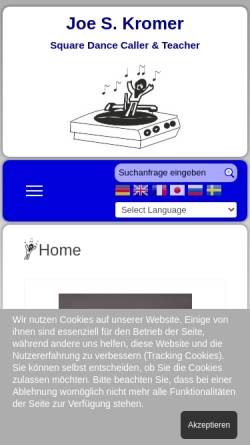 Vorschau der mobilen Webseite www.joe-kromer.de, Kromer, Joe