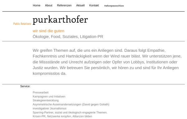 Vorschau von www.purkarthofer-pr.at, Mag. Franz-Jakob Purkarthofer, Werbeagentur