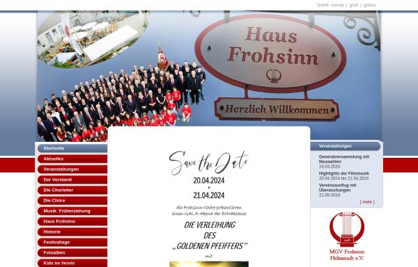 Vorschau von www.frohsinn-helmstadt.de, MGV Frohsinn e.V.