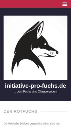 Vorschau der mobilen Webseite www.initiative-pro-fuchs.de, Initiative Pro Fuchs