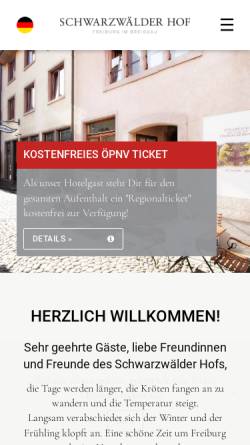 Vorschau der mobilen Webseite www.schwarzwaelder-hof.com, Hotel-Restaurant Schwarzwälder Hof