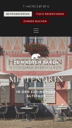 Vorschau der mobilen Webseite www.roter-baeren.de, Zum Roten Bären