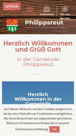 Vorschau der mobilen Webseite www.philippsreut.de, Philippsreut