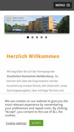 Vorschau der mobilen Webseite www.realschule-waldkraiburg.de, Ferdinand Porsche Realschule